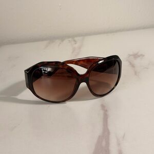 Tortoiseshell Oversized Women’s Sunglasses - Brown Lenses